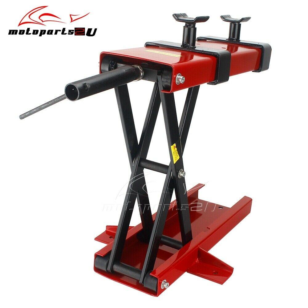 1100LB Motorcycle Dirtbike ATV Scissor Jack Center Lift Crank Repair Hoist Stand
