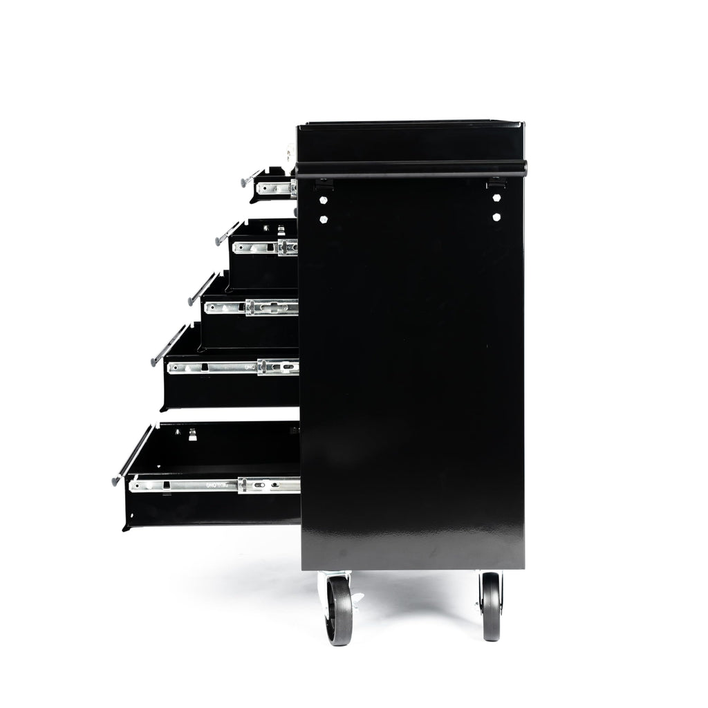 7-Drawer Heavy-Duty Rolling Tool Chest Cabinet with Lock Mobile Cart for Gara& Workshop, Black