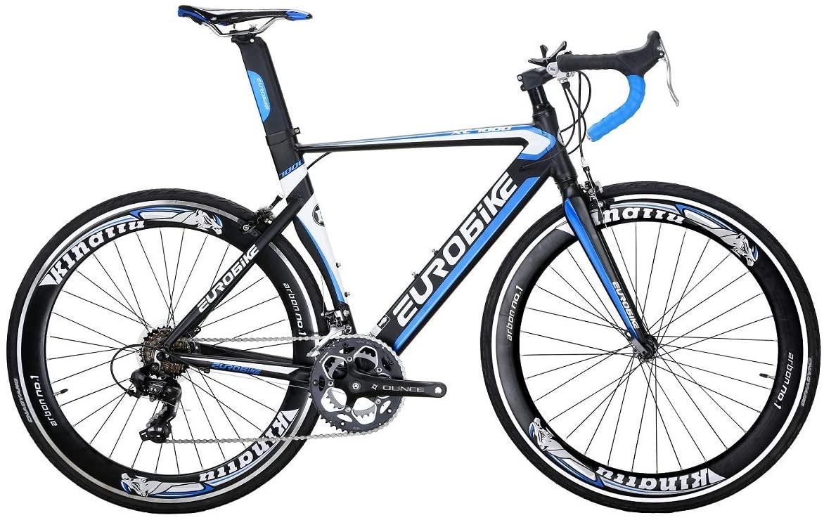 Eurobike Road Bike HYXC7000 Aluminum 54cm Frame 14 Speed Road Bicycle Blue