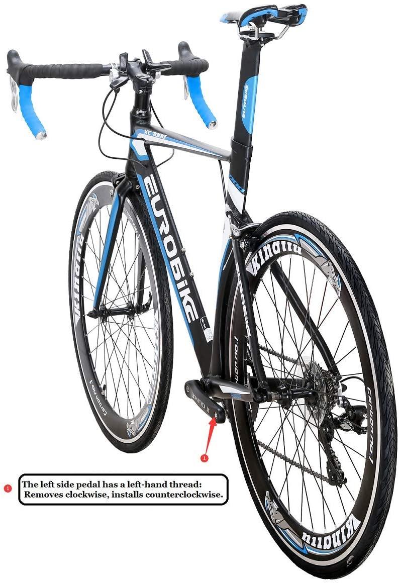 Eurobike Road Bike HYXC7000 Aluminum 54cm Frame 14 Speed Road Bicycle Blue