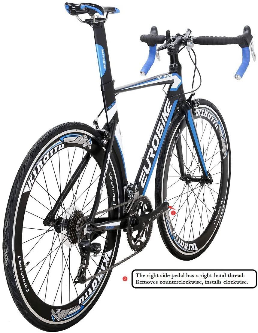 Eurobike Road Bike HYXC7000 Aluminum 54cm Frame 14 Speed Road Bicycle Blue