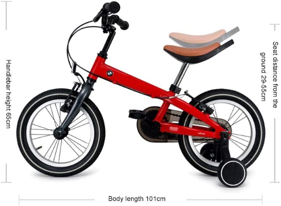 JLFSDB Kids Bike BMX Bike for Kids Boys Girls Bicycle 14 inches Children Bike Portable  Bike with Stabilisers and Bell for A4 to 6 Years Kids (Color : Black)