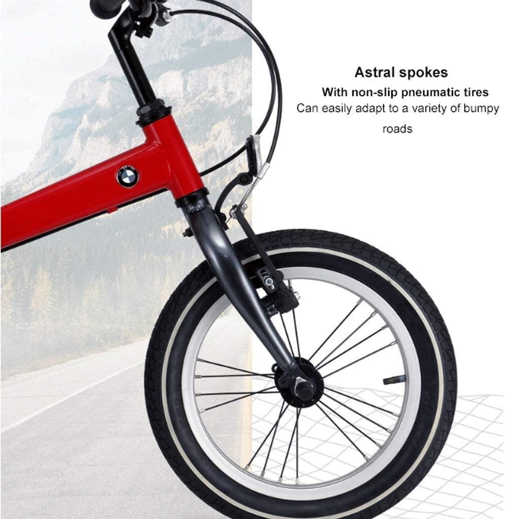 JLFSDB Kids Bike BMX Bike for Kids Boys Girls Bicycle 14 inches Children Bike Portable  Bike with Stabilisers and Bell for A4 to 6 Years Kids (Color : Black)