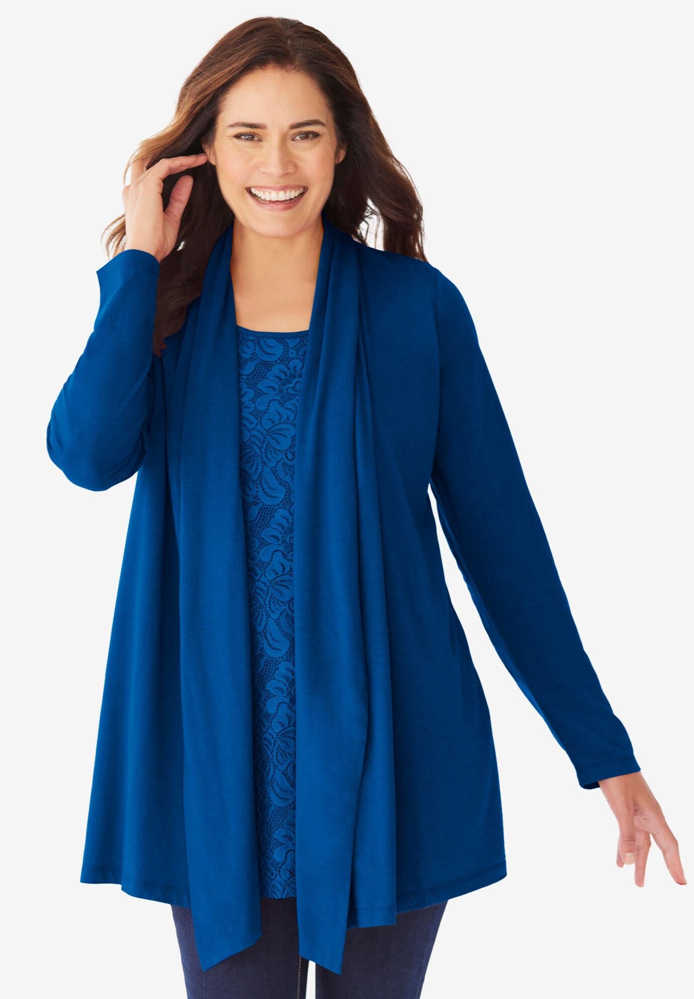2-fer cardigan &amp; lace