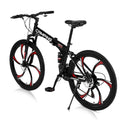 Campingsurvivals Folding Mountain Bike, with 21-Speed &amp; 26" Wheels, Black
