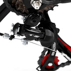 Campingsurvivals Folding Mountain Bike, 21 Speed Steel Adult Bicycle, with 26" Wheel, Black