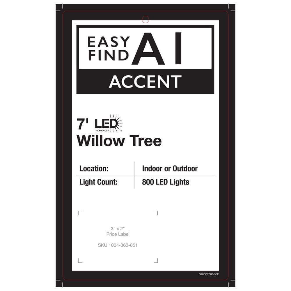 7 ft Willow LED Christmas Tree