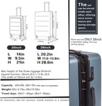 Luggage Suitcase Piece Set Carry On ABS+PC Spinner Trolley with pocket Compartmnet Weekend Bag(Night navy, 2-piece Set)