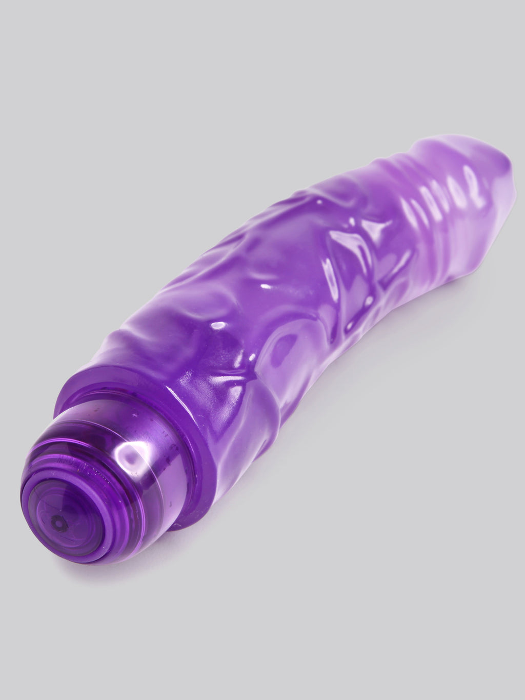 Exotic Diamond 10 Function Extra Girthy Realistic Dildo Vibrator 9 Inch, Purple