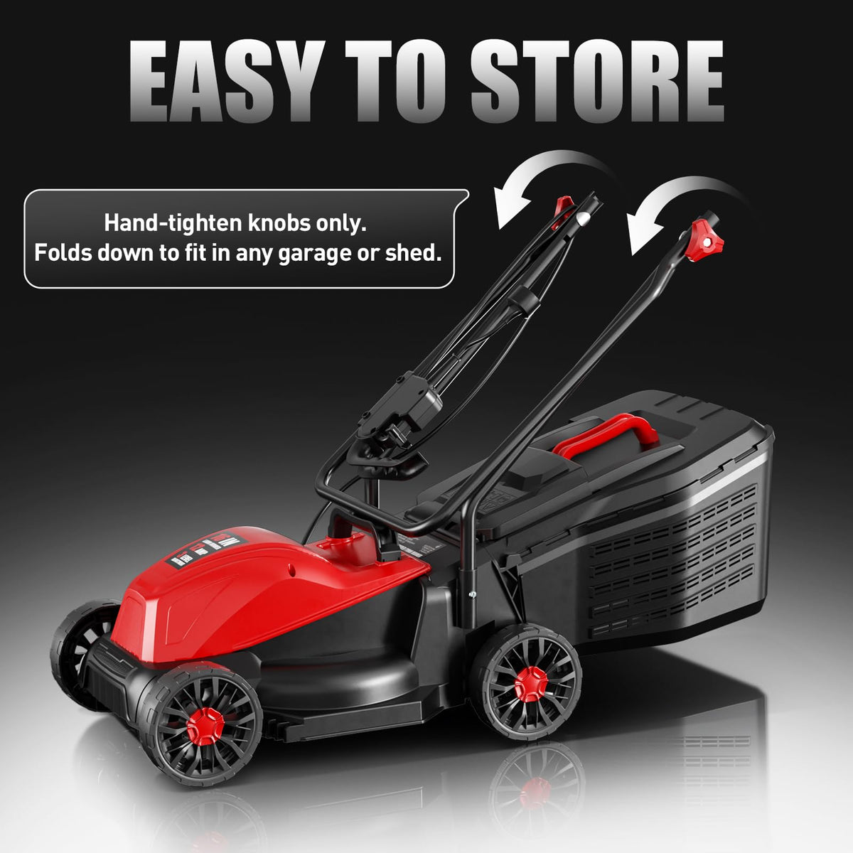 12Amp 16" Lawn Mower, 3-Position Height Adjustment, 2-in-1 Mulching &amp; Bagging, Corded Lawn Mower for Your Garden