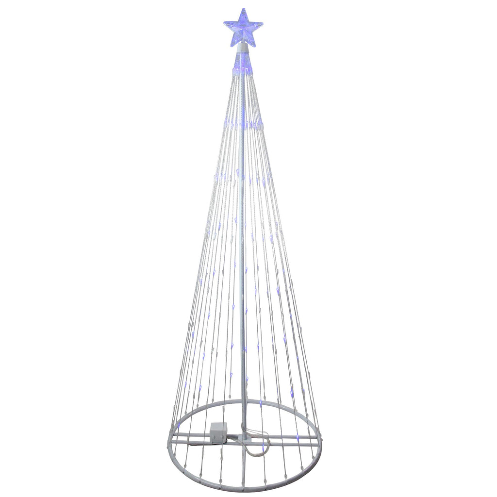 6' Blue LED Lighted Show Cone Christmas Tree Outdoor Decoration