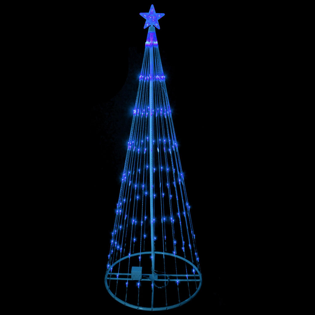 6' Blue LED Lighted Show Cone Christmas Tree Outdoor Decoration