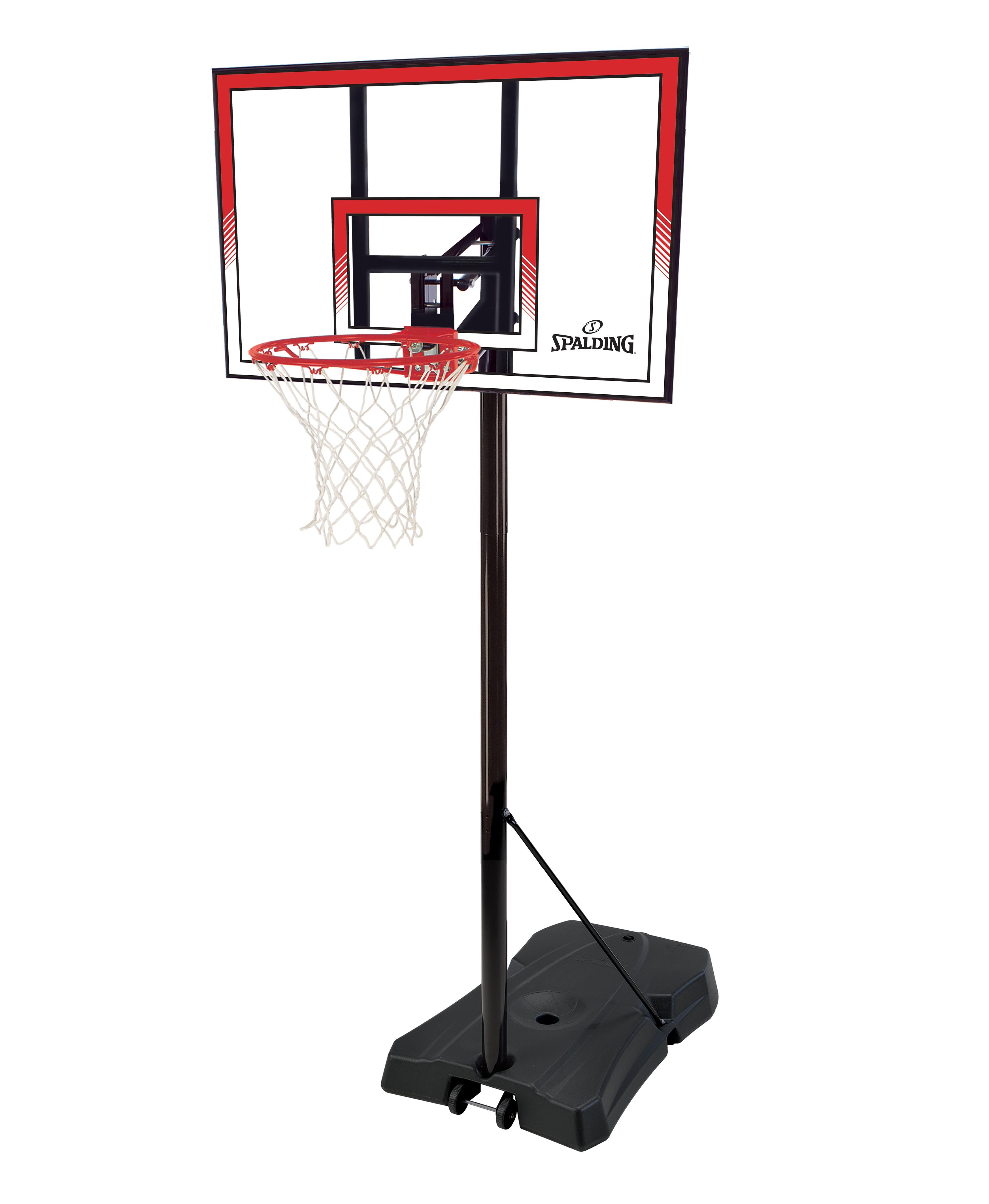 Spalding Ratchet Lift 44" Polycarbonate Portable Basketball Hoop