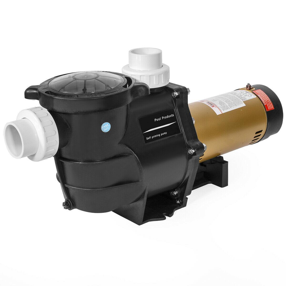 2hp 5850gph in-ground swimming pool pump variable 2-speed w/ strainer 230v