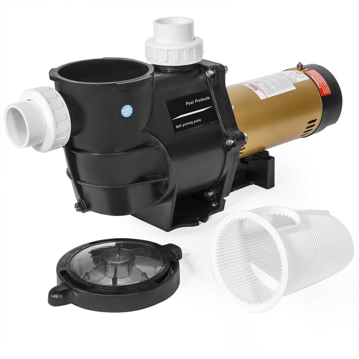 2hp 5850gph in-ground swimming pool pump variable 2-speed w/ strainer 230v