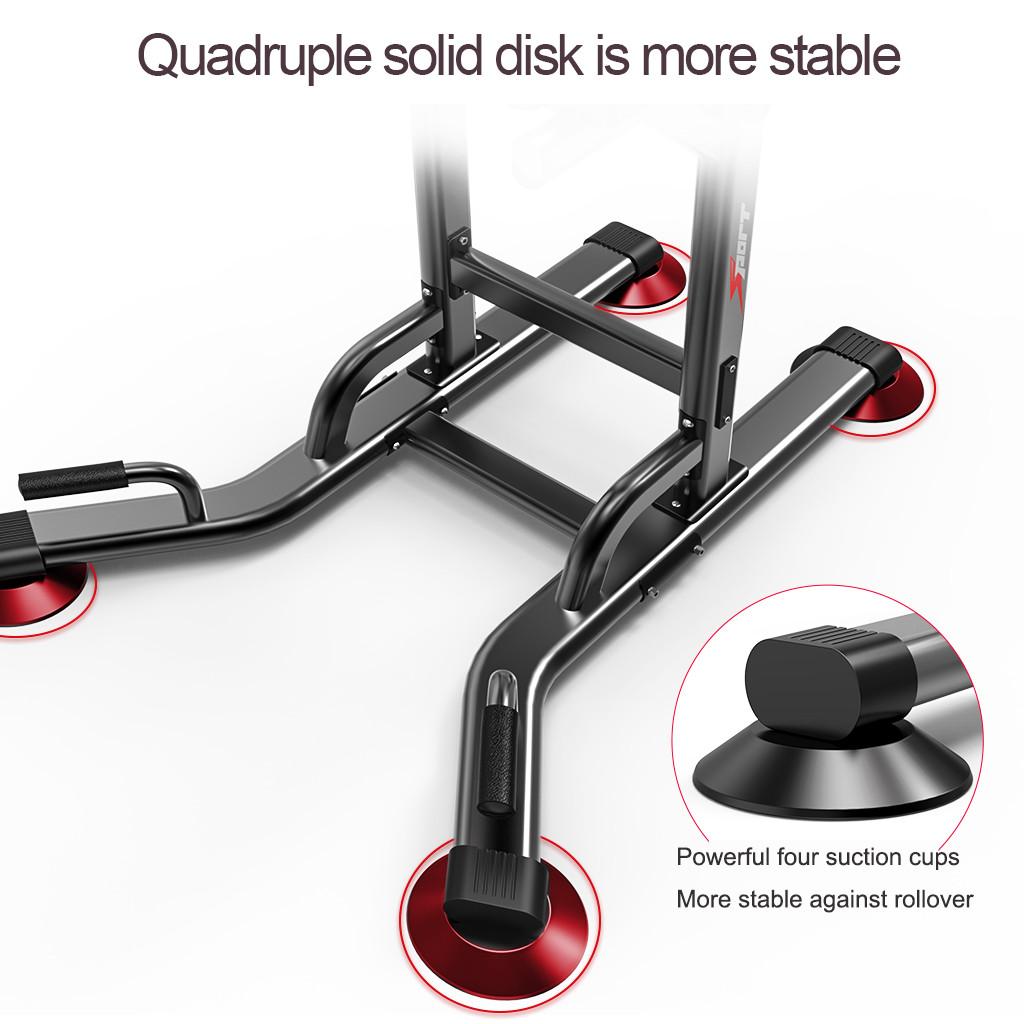ESULOMP Power Tower Dip Station Pull Up Bar Strength Training With Dumbbell Bench