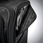 Zoom Turbo Softside Expandable Spinner Wheel Luggage, Black, Checked-Large 28-Inch