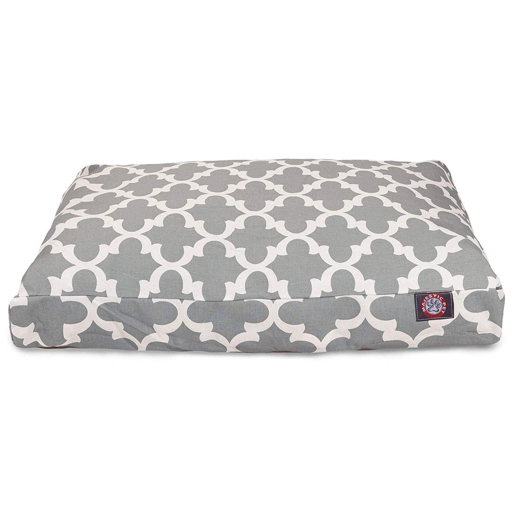 Majestic Pet Navy Trellis Medium Rectangle Indoor Outdoor Pet Dog Bed with Removable Washable Cover Products