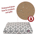 Majestic Pet Navy Trellis Medium Rectangle Indoor Outdoor Pet Dog Bed with Removable Washable Cover Products