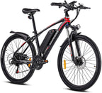 26" Electric Bike 500W Electric Bicycles for Adults 48V Battery Ebike with  21-Speed and LCD Display