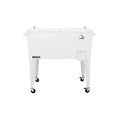80 Qt. Rolling Patio Cooler in White