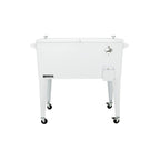 80 Qt. Rolling Patio Cooler in White