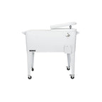 80 Qt. Rolling Patio Cooler in White