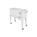 80 Qt. Rolling Patio Cooler in White