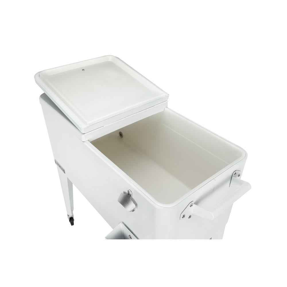80 Qt. Rolling Patio Cooler in White