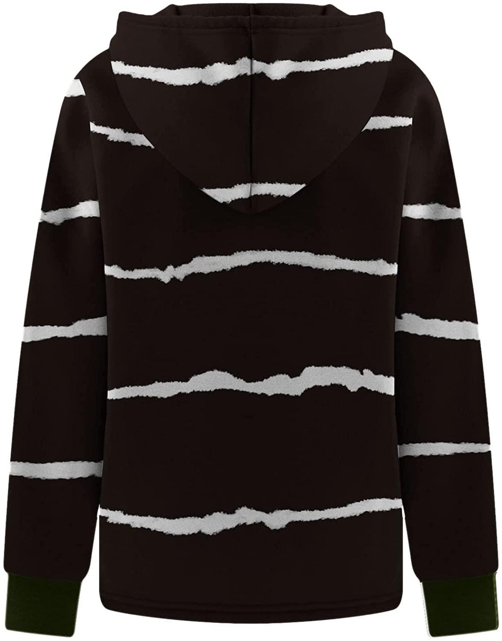 Womens Shirts Long Sleeve Drawstring Pullover Sweatshirts Hoodies Valentine's Day Apparel Striped Casual Tops Pullover