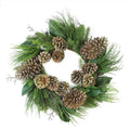 Northlight 28" Unlit Monalisa Mixed Pine with Large Pine Cones and Foliage Christmas Wreath
