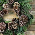 Northlight 28" Unlit Monalisa Mixed Pine with Large Pine Cones and Foliage Christmas Wreath