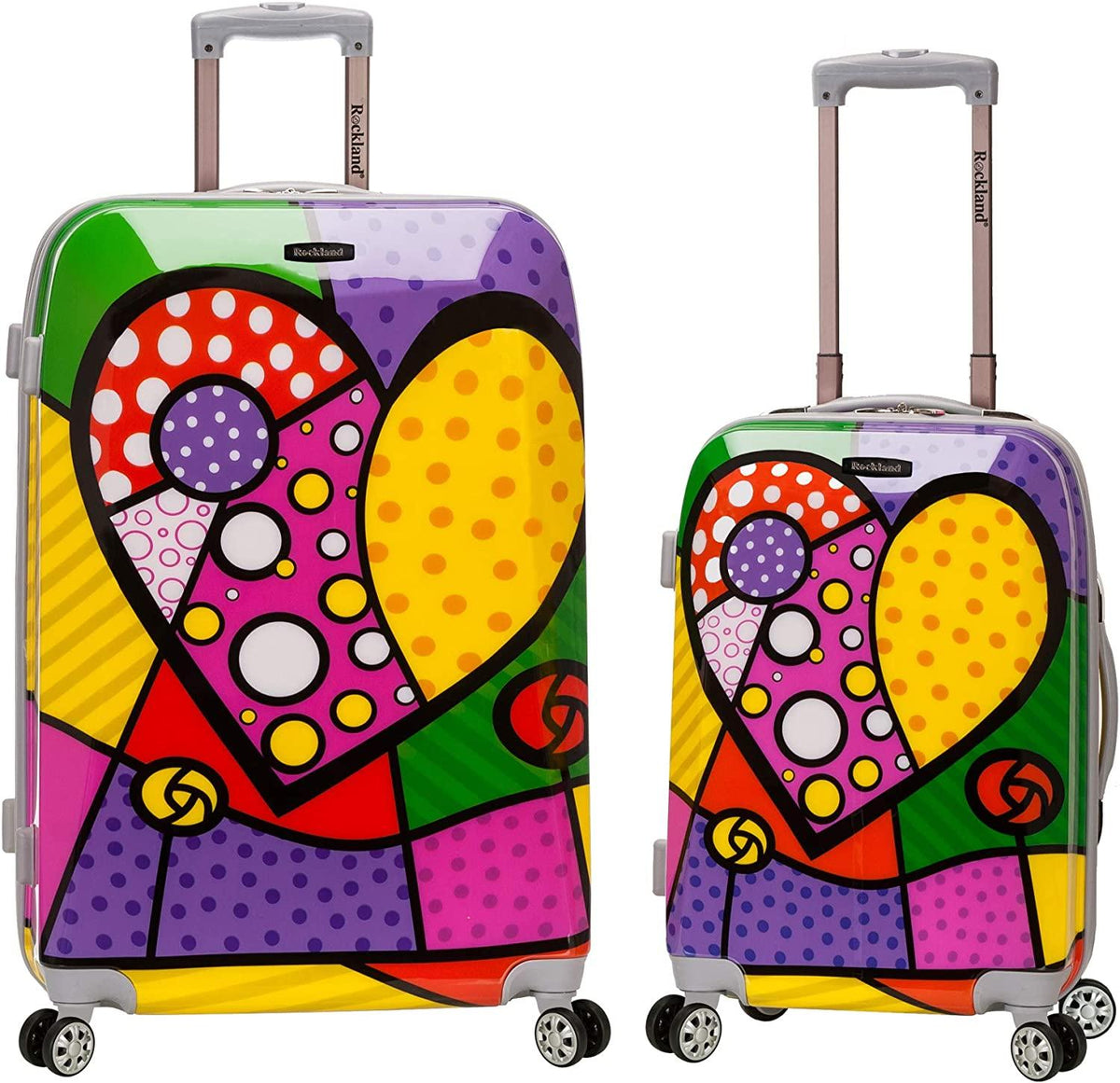 Departure Hardside Spinner Wheel Luggage Set, Heart, 2-Piece (20/28)