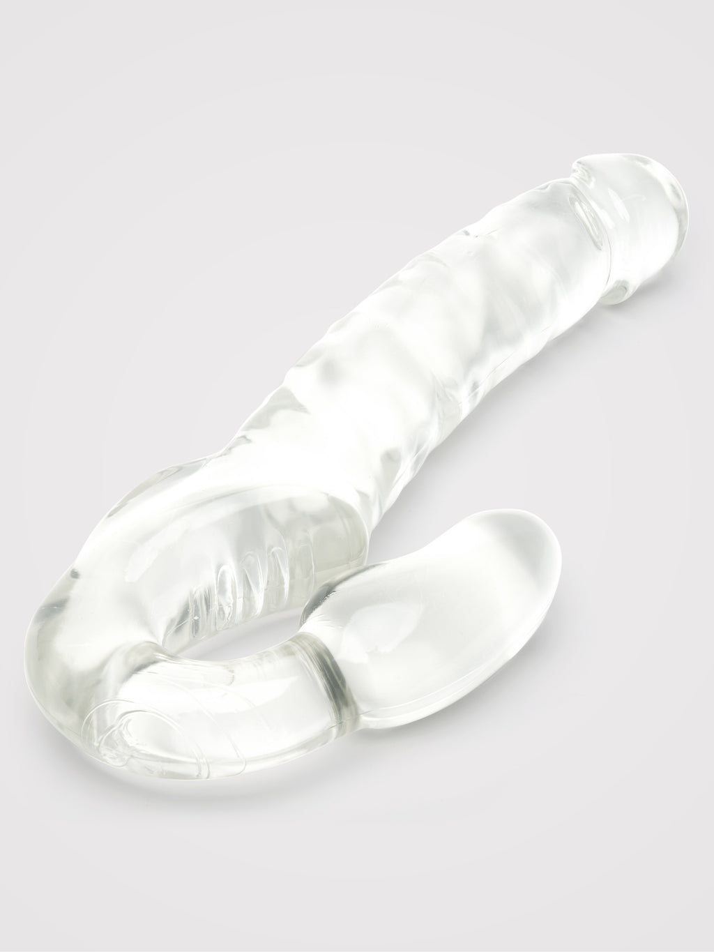 Lovehoney Double Feature Strapless Strap-On Dildo 7 Inch, Clear