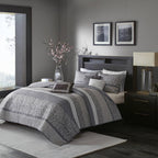 Home Essence Harmony 6PC Woven Jacquard Quilted Coverlet Bedding Set
