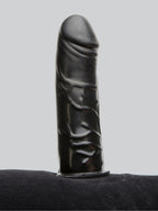 Fetish Fantasy Inflatable Ride on Cushion with Realistic Vibrating Dildo, Black