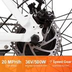 Mountain Beach EBike Electric Bicycle Bike 26" Alloy Frame with 500W Powerful Motor 13AH 36V Lithium Suspension Fork