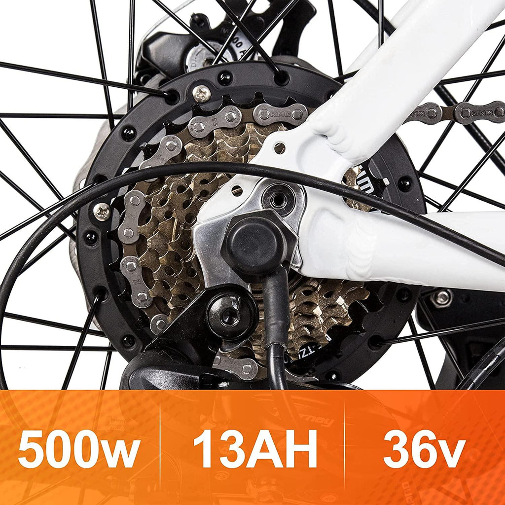 Mountain Beach EBike Electric Bicycle Bike 26" Alloy Frame with 500W Powerful Motor 13AH 36V Lithium Suspension Fork