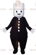 BIGGYMONKEYmascot costume dressed in black. BIGGYMONKEYPlaymobil Mascot Costume