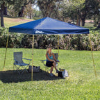 10 ft. x 10 ft. Blue Aluminum Compact Instant Canopy