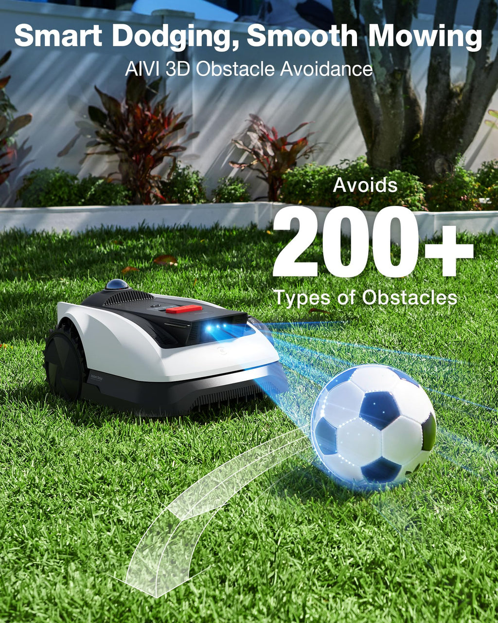 Goat O1000 LiDAR PRO Robot Lawn Mower, Wire-Mapping with LiDAR Navigation, AI Obstacle Avoidance, Smart EdMowing, App Control, for Lawns Up to 1/4 Acre