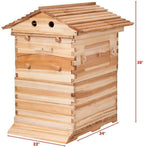 tberar wooden flow hive beehive house kit with 7pcs auto beehive frame comb, beekeeping wooden house beehive boxes, beehives and supplies starter kit for beekeepers