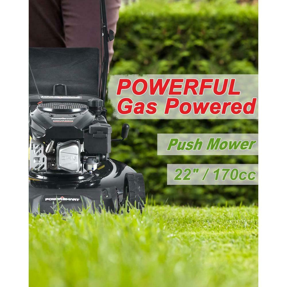 Walk Behind Lawn Mower Steel Self Propelled Gas Stamped Deck Pull Cord Start