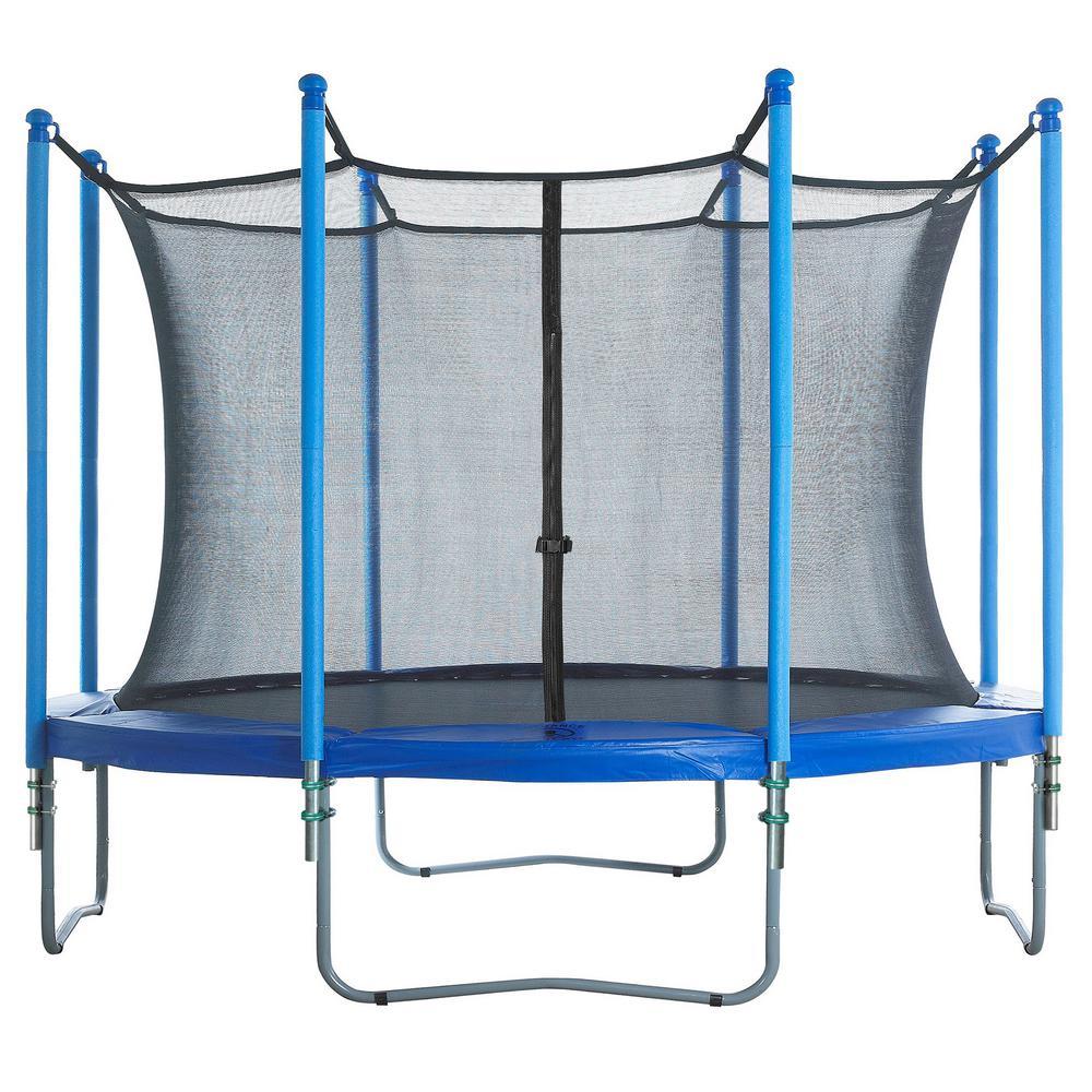 Trampoline Enclosure Set to Fits 14 ft. Round Frames, for 4 or 8 W-Shaped Legs -Set Includes: Net, Poles &amp; Hardware Only