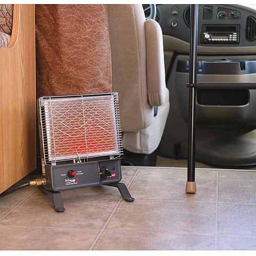 Camco Olympian RV Wave-3 LP Gas Catalytic Safety Heater, Adjustable 1600 to 3000 BTU, Warms 130 Square Feet of Space, Portable and Wall Mountable