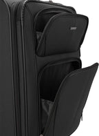 Aviron Bay Expandable Softside Luggage with Spinner Wheels, Black, 3-Piece Set (23/27/31)