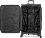 Aviron Bay Expandable Softside Luggage with Spinner Wheels, Black, Checked-Large 31-Inch