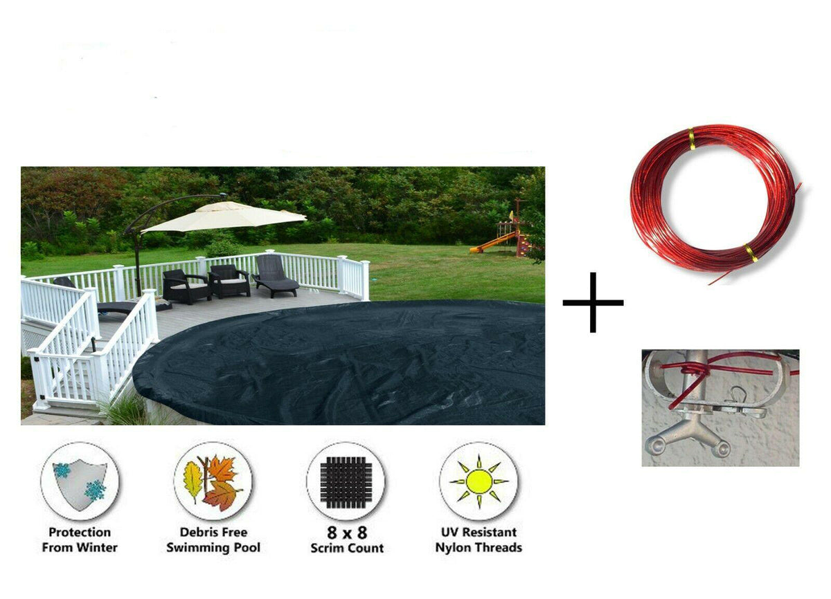 buffalo blizzard deluxe round above ground swimming pool winter cover