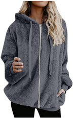 Women's Casual Zip up Hoodies Long Tunic Sweatshirts Jackets Fashion Plus Size Hoodie with Pockets