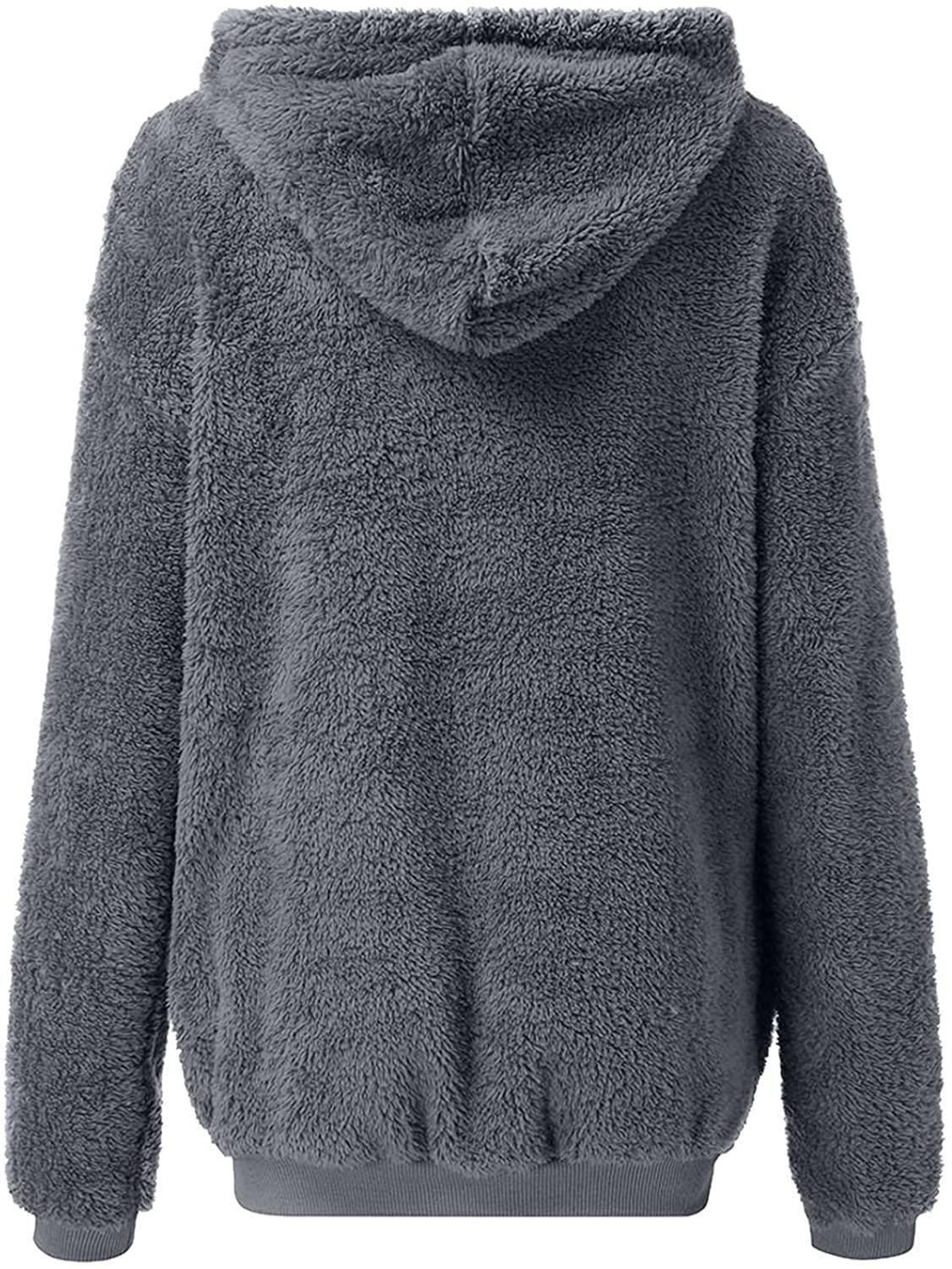 Women's Casual Zip up Hoodies Long Tunic Sweatshirts Jackets Fashion Plus Size Hoodie with Pockets